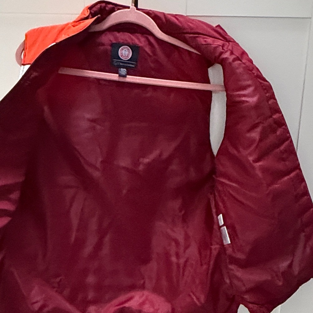 NWT Virginia Tech Quilted Vest in Maroon and Orange XL - Picture 7 of 13